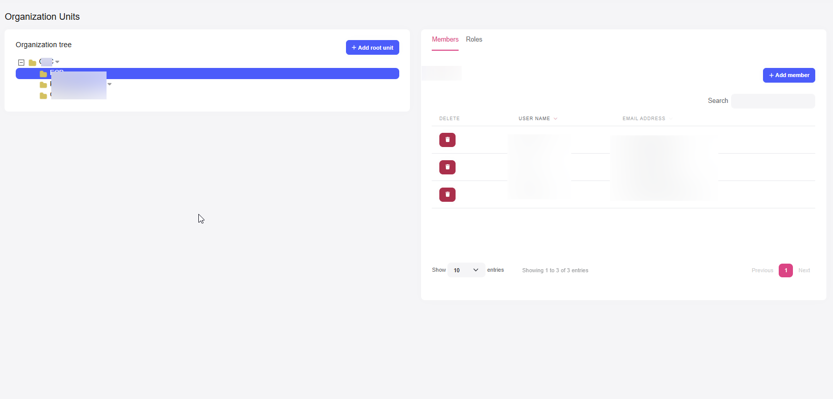 Web multi-tenant organization roles permissions screen two