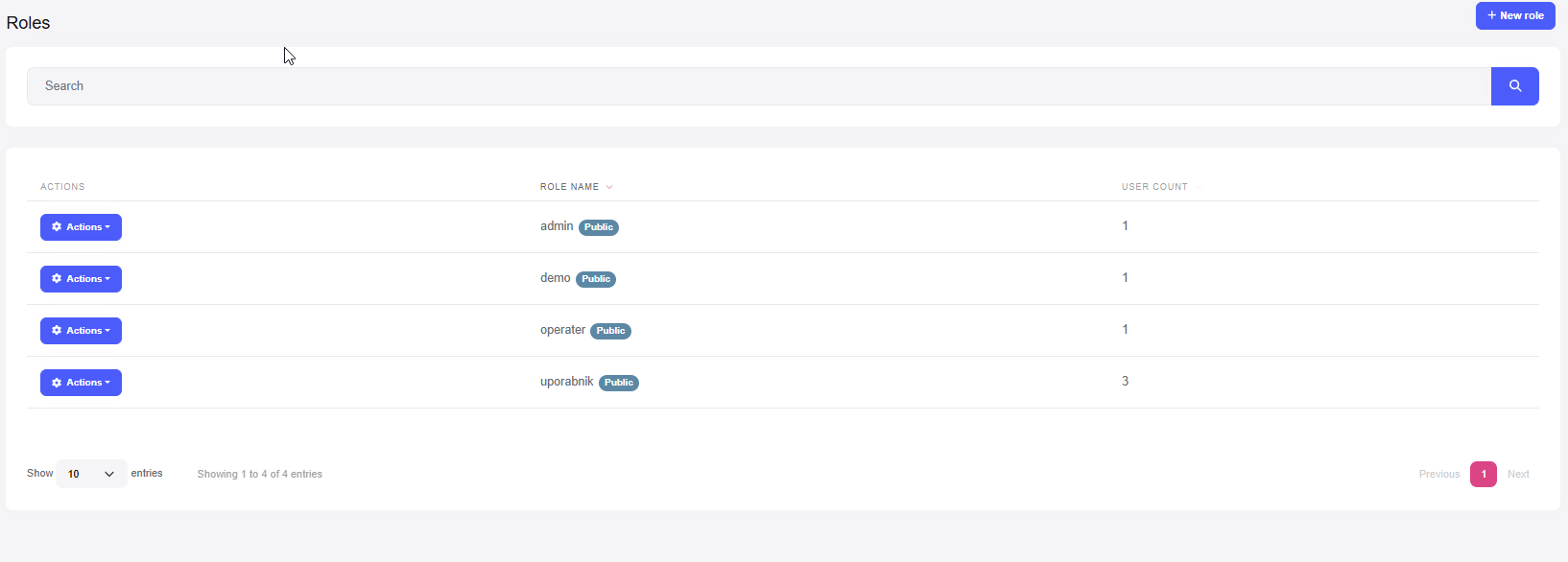 Web multi-tenant organization roles permissions screen three